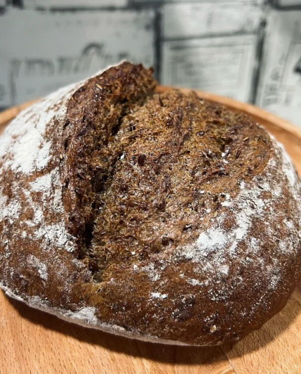 Хлеб ржаной с семенами льна, 450 гр.